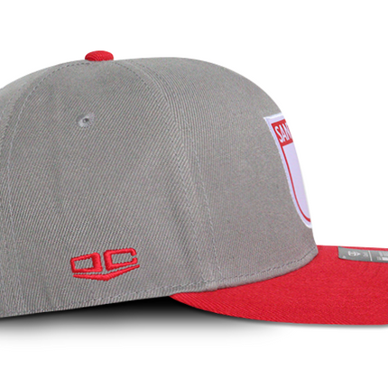 Gorra Independiente Santa Fe Oficial Plana gris/rojo Edición especial limitada