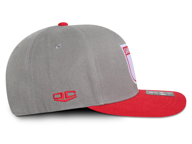 Gorra Independiente Santa Fe Oficial Plana gris/rojo Edición especial limitada