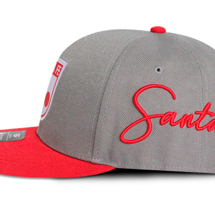 Gorra Independiente Santa Fe Oficial Plana gris/rojo Edición especial limitada