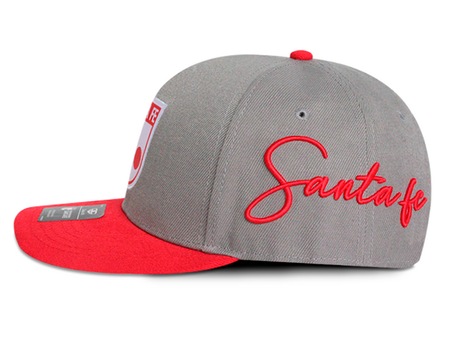Gorra Independiente Santa Fe Oficial Plana gris/rojo Edición especial limitada