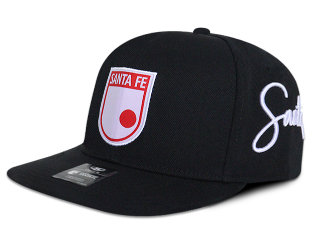 Gorra Independiente Santa Fe Oficial Plana negra Edición especial limitada