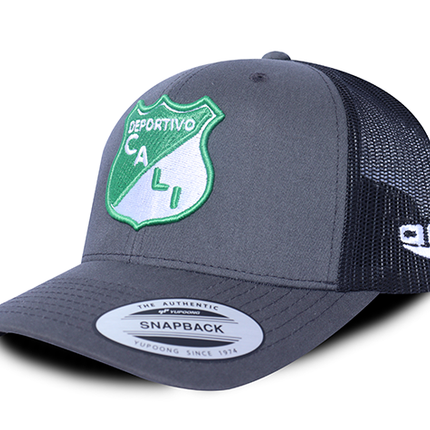 Gorra Deportivo Cali Oficial Flexfit 6606T Gris oscuro/Negro