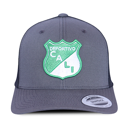 Gorra Deportivo Cali Oficial Flexfit 6606T Gris oscuro/Negro